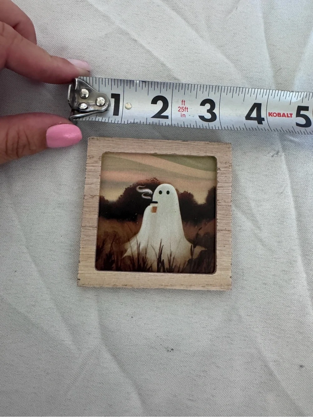 Target Halloween Ghost Wood Framed Art - magnetic back - 4 available